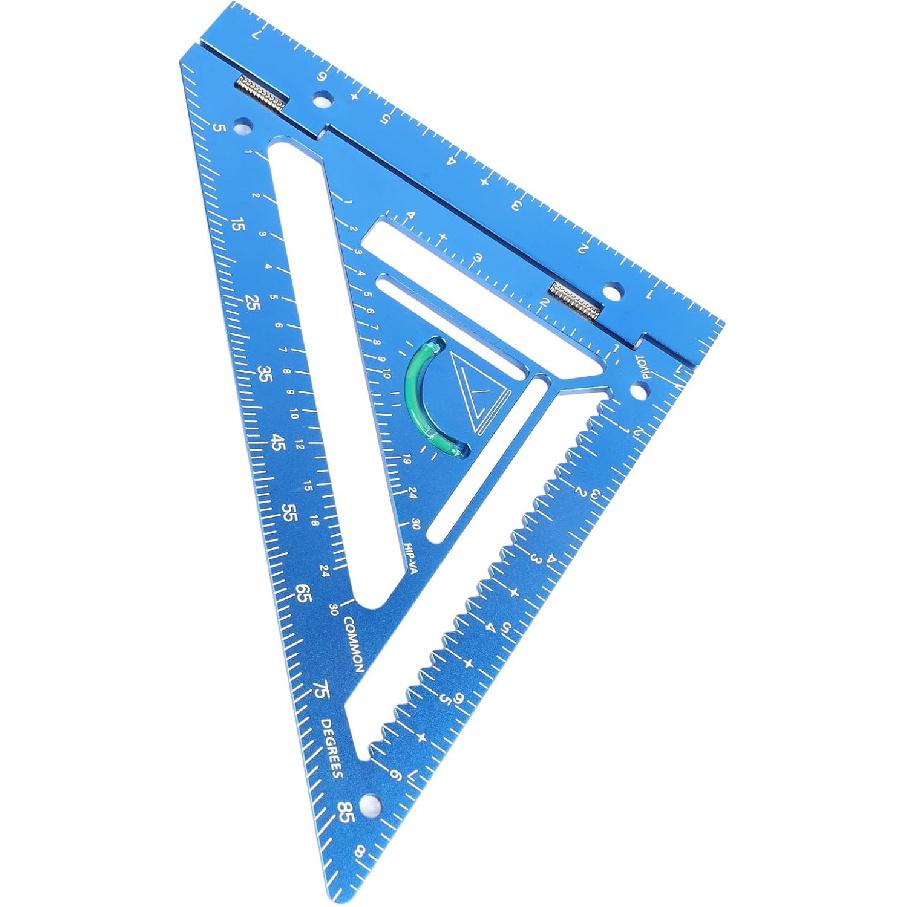 Innovative Rafter Tool Aluminum Alloy Triangular Ruler Protractor and Combination Tool Woodworking Ruler for Carpenters Architects