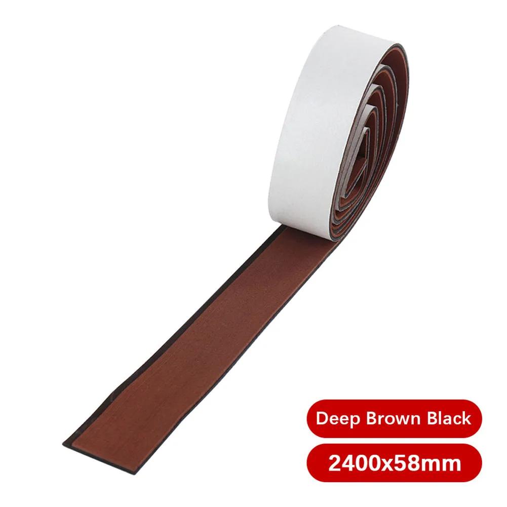 58x2400x5mm Single Strip Imitated Teak Yacht Boat Deck Mat Flooring Brown Anti Skid Mat Pad EVA Foam