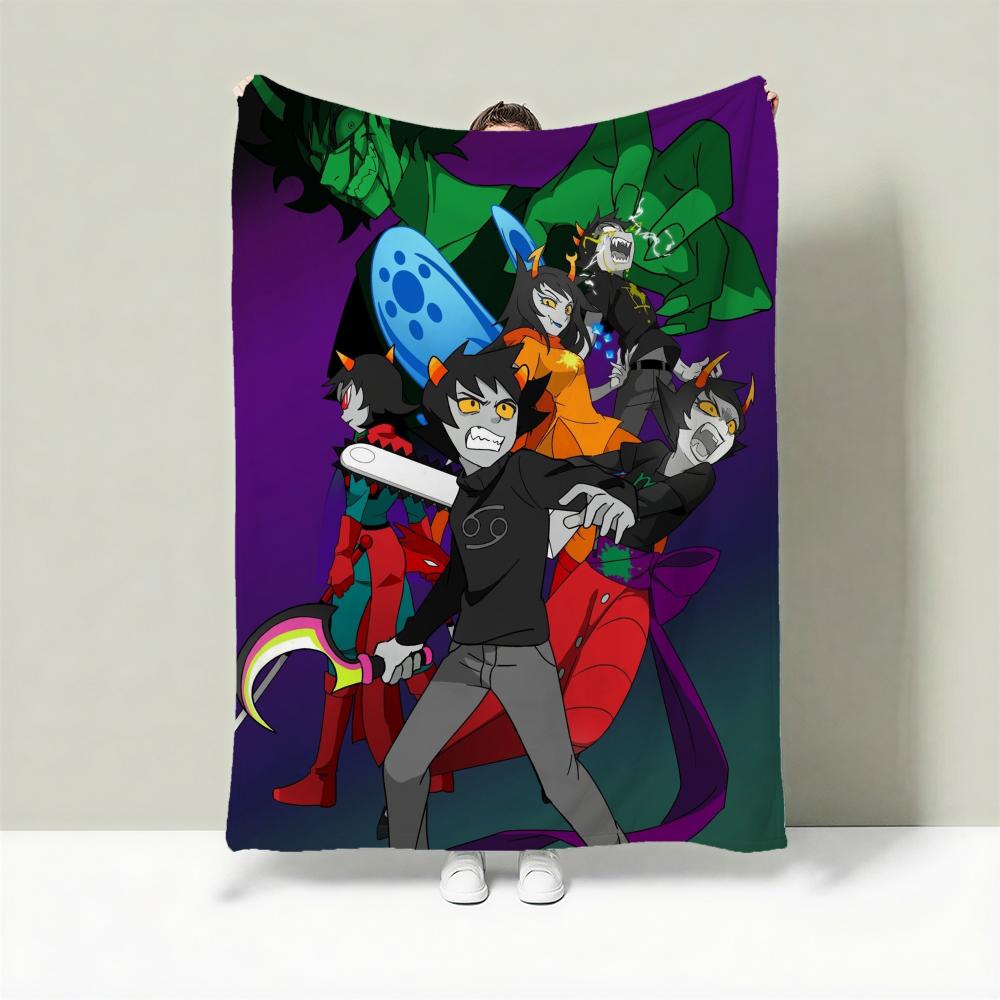 Comic H-Homestuck Throw Lightweight 240g Flannel Blanket Soft Skin-friendly for Summer Cooling 75X95CM