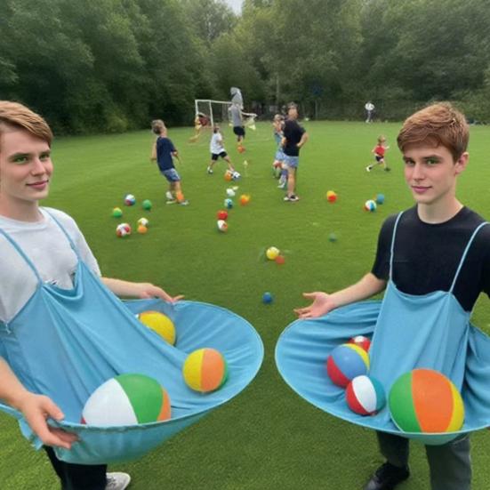 Granny Pants Yard Game Set Interactive Ball Catch Toy with 4 Bouncy Balls Family Reunion Outdoor Game for Adults Kids