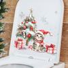 New Christmas Arrival: Cute Cat with Santa Hat Self-Adhesive Toilet Wall Stickers