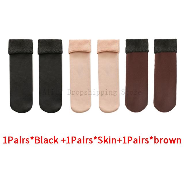 3 Paar Damen Winterstiefel Thermische Wollsocken Set Herren Gefütterte Socken Warme Fleece Socken Set Frau Zuhause Boden Dicke Strümpfe