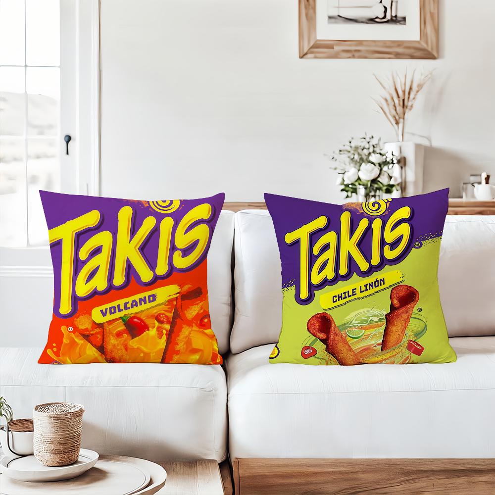 Corn Flakes Snacks T-Takis Kissenbezug Bürokissen Geeignet für Sofa Auto Schlafzimmer Dekorative Kissenhülle