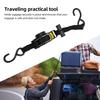 2pcs Balck Auto Ratchet Strap Steel Luggage Fixing Strap Durable Tie Down Strap  Roof Rack