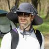 2Pcs Summer Hat with Dual Solar Fans USB Charging Wide Brim Outdoor Fishing Hat Breathable Cooling Sun Protection