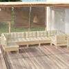 Day and Night - Day and Night Garden Furniture 7 Pieces Cream Pine Wood Cushions