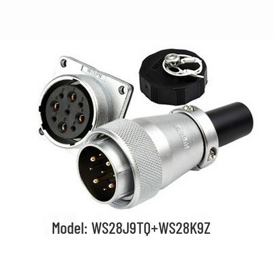 Weipu WS28 23-Pin Aviation Plug Connector, Male-Female Threaded, 479-Hole, 10P12, 16-Pin, 20/26-Pin