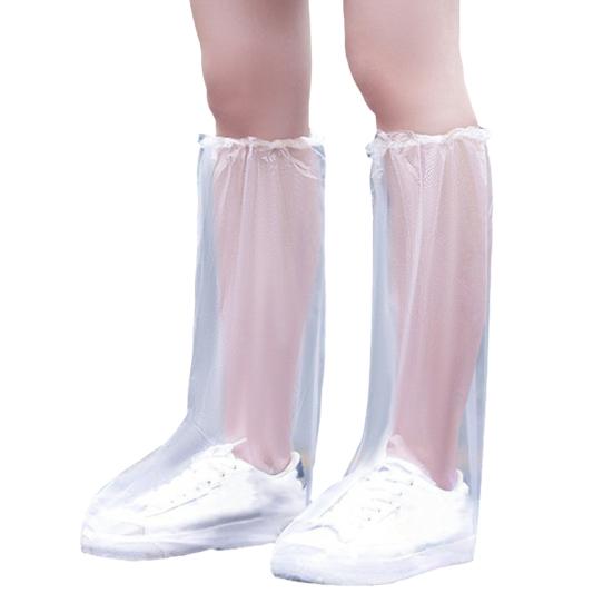 

1 Pair Shoe Covers Secure Fit Elastic Straps Non-Slip Sole Protective Boot Covers Waterproof Tear-Resistant Disposable Overshoes 1 Pair