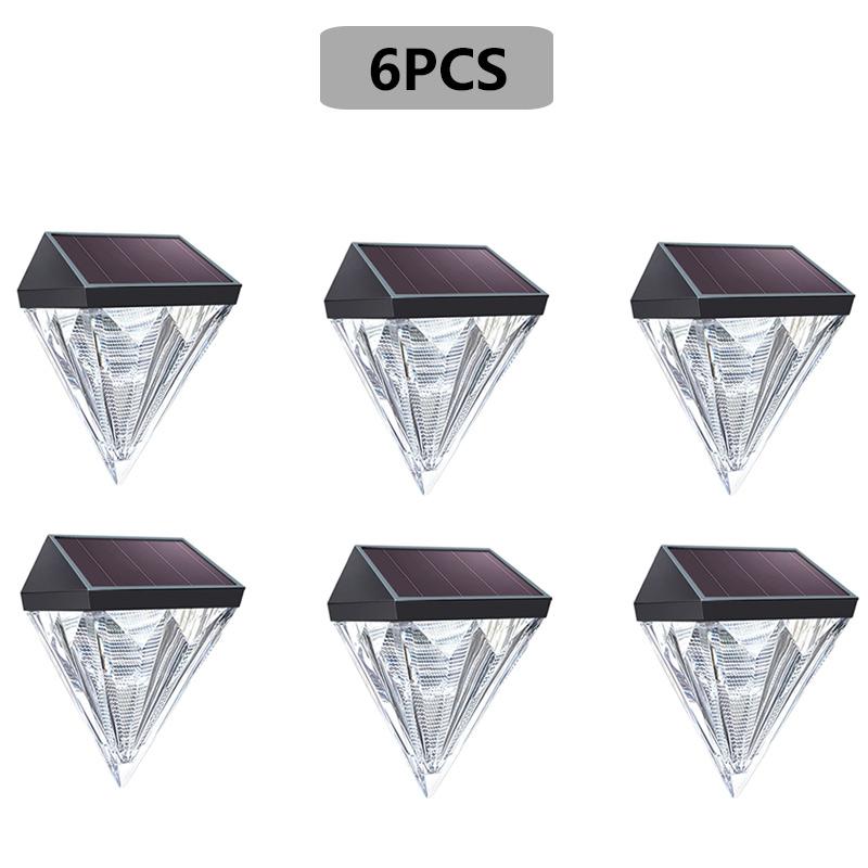 Diamond Solar Fence Light Solar Deck Light Outdoor Waterproof Solar Step Light Solar Wall Light For Garden Yard Patio Stair Post