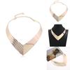 Fashion V Shaped Metal Women Collar Necklace With Geometric Design For Women