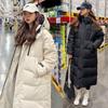 New British Cotton-padded Clothes for Women's Winter Plus Long Loose Korean Thickened Knee-length Cotton-padded Jackets