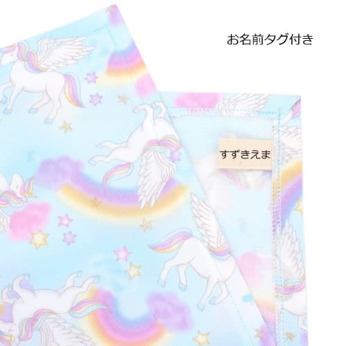 Miwaki Fabric Placemats for Girls, Elementary School Students, Set of 2, Simple Design with Name Tags, Blue and Purple Motifs, Ribbon, Polka Dots, PU