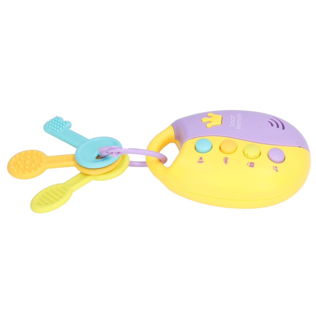 Toy Key Safe Simulation Remote Car Key Toy with Sound and Light Yellow for 12 Months and Above Baby