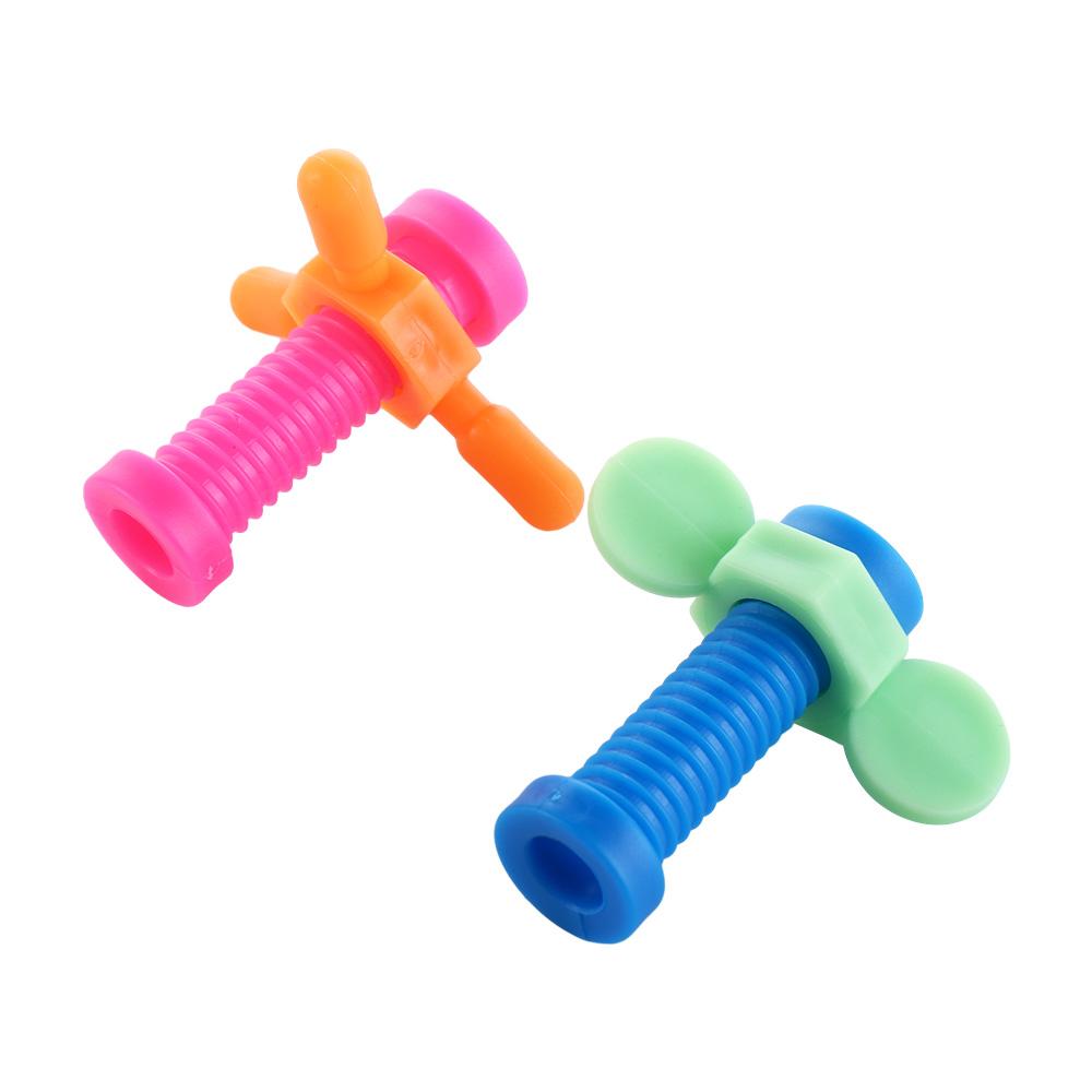 Colorful ABS Screwing Toy Sensory Fidget Pencil Toppers for 4pcs/set Toy for Kids Adult