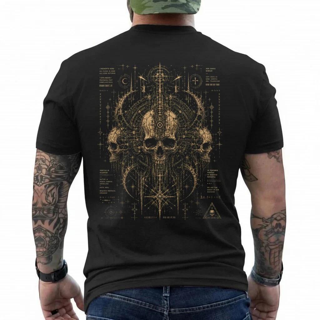 Cyber Sigilism Y2k Grunge Skull Streetwear T-Shirt L