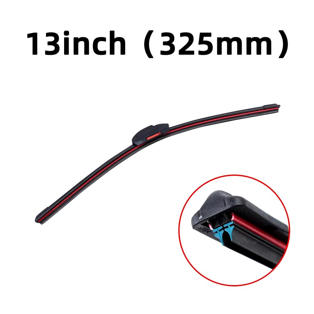 J/U Hook General Purpose Car Wiper Silent Car Front Windshield Wiper Soft Double Rubber Strip Windshield Wiper 18"20"22"24"26"