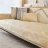 Summer Ice Silk Sofa Cushion Leaf Pattern Four Seasons Universal Sofa Towel Cushion for Living Room Dust and Non Slip Sofa Pad