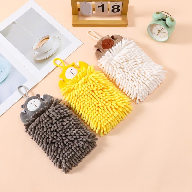 Chenilles Hand Towel Wipe Balls with Hanging Loopes for Kitchen Bathroom Quick Drying Soft Absorbent Handball