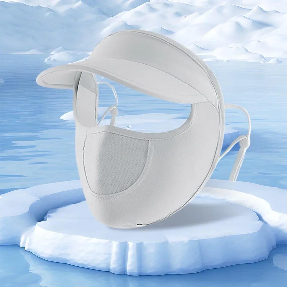 Cycling Mask Breathable Summer Sun Protection Hat Ice Silk Face Mask UV Proof Cooling Coverage for Outdoor Cycling Sports Hats