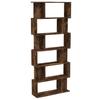 VidaXL Bookcase-Room Divider Smoked Oak 80x24x192 Cm Engineered Wood 816059