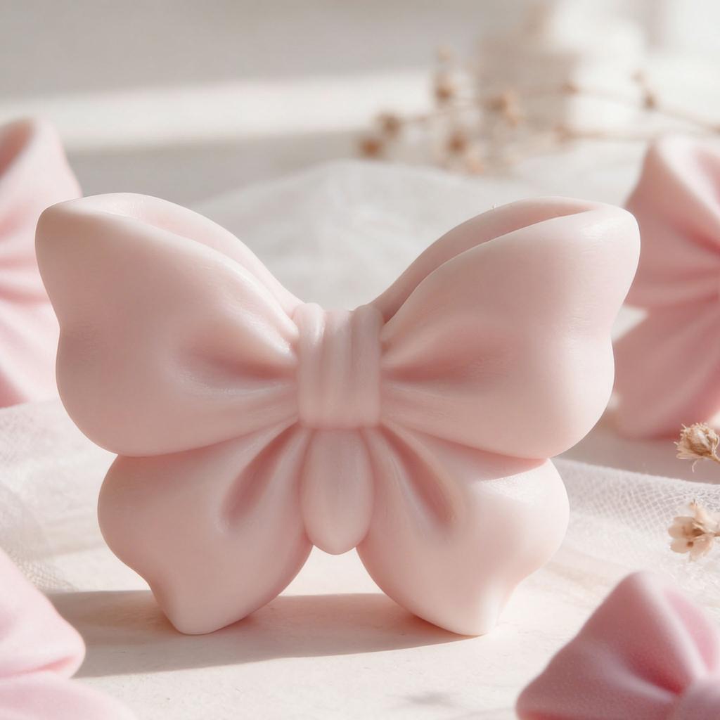 Bowtie Candle Mold Heat-Resistant Scented Candle Mold 3d Bow Silicone Mold Elegant For Resin Art Diy Craft Handmade Gift