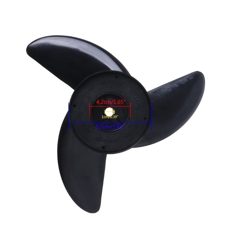 X7JF 3 Blade Leaves Propeller Prop Metal Outboards Propeller For Marine Boat Motors