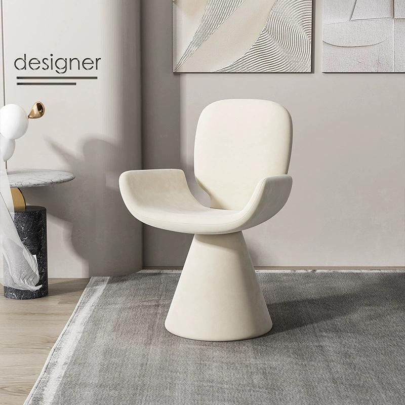 Light Luxury Swivel Backrest Chair for Girls - Perfect for Bedroom, Dressing Table, Nail & Beauty Salon
