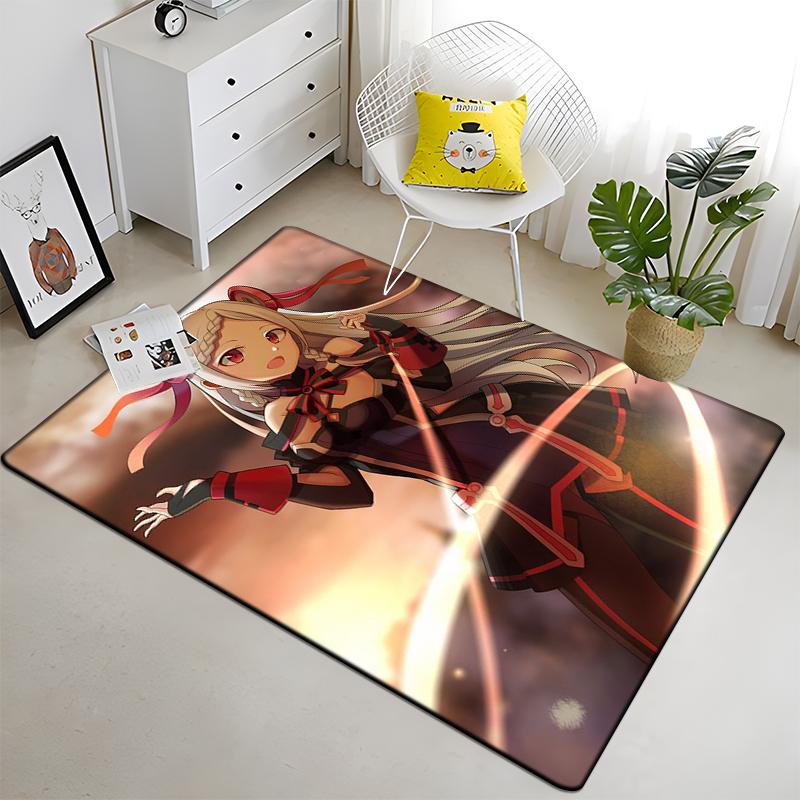 Hot Anime SAO Sword Art Online Modern House Living Room Floor Matte Bedroom Carpet Art Poster Mat Pattern Decorative Square Rug