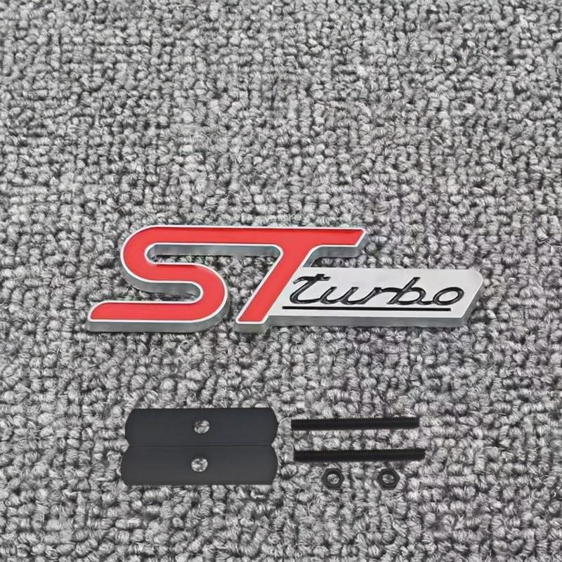3D Metal STLine STTurbo Logo Emblem Decal Front Grill Fender Side Badge Sticker for  Kuga Fiesta Mondeo and Other Automobile Brands