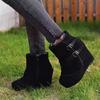Höst Vinter Grova Ankelboots Dam Varma Stövlar Handgjorda Mode Retro Boots Mamma Boots Damstövlar