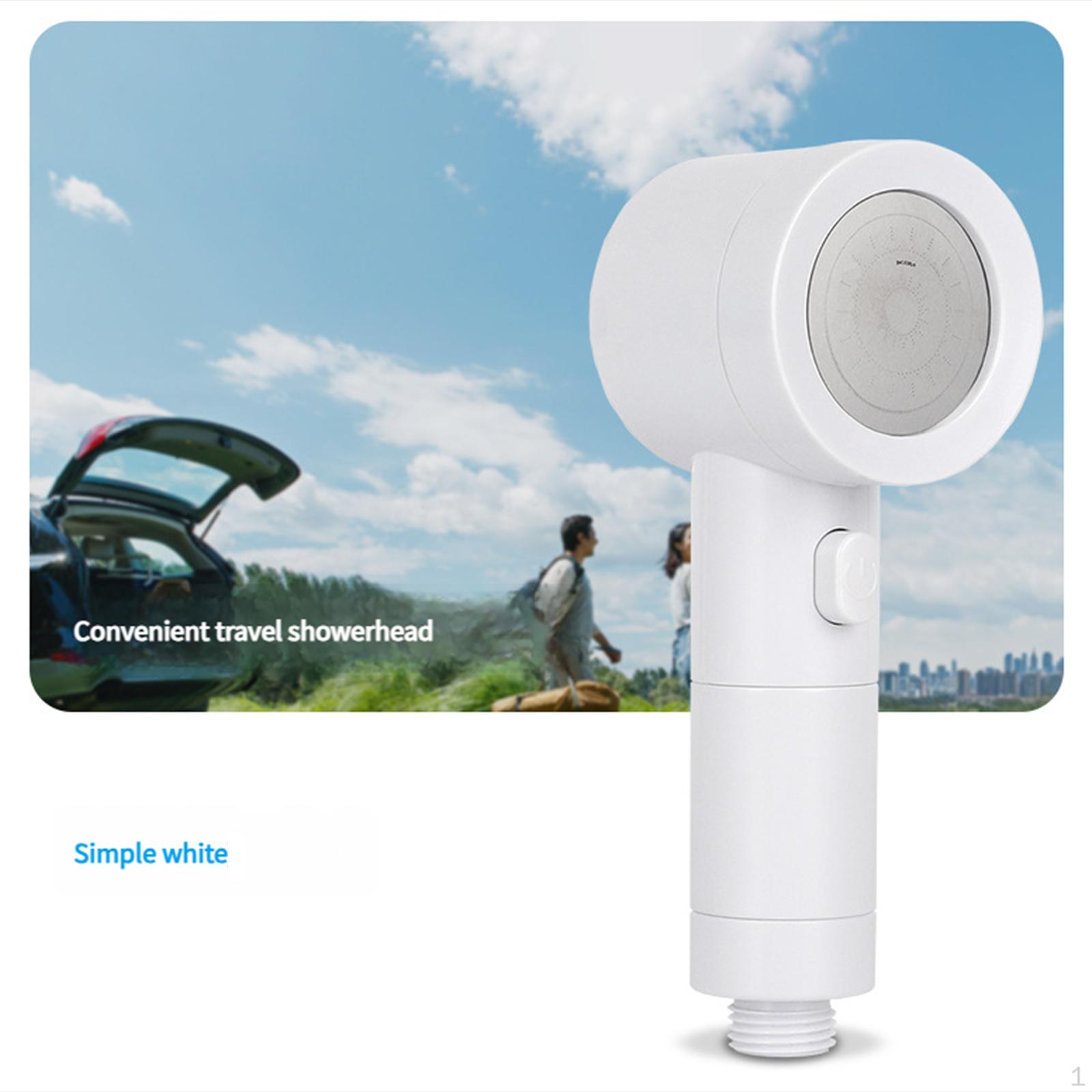 

Handheld Camping Shower Head Sprayer Spray Hand Held Showerhead for Travel, Gardening, білий