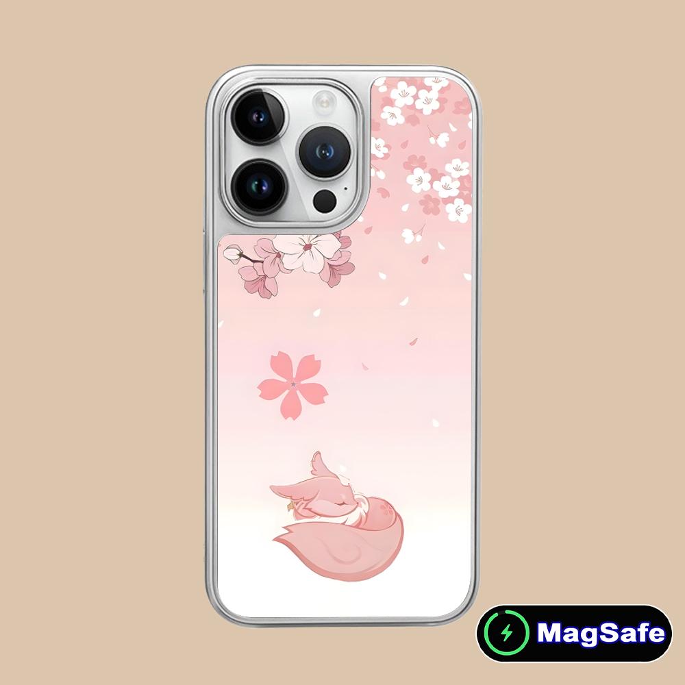 Game GI Miko Silver Plating Magsafe Mobile Phone Case for iPhone 17 16 15 14 13 12 11 Air Pro Max Plus Colorful Cover