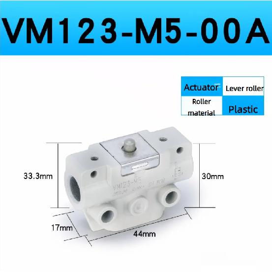 Pneumatischer Schalter Zwei-Positionen Drei-Wege Mechanisches Ventil Rollen Handbetätigte Ventile VM131-01-01A