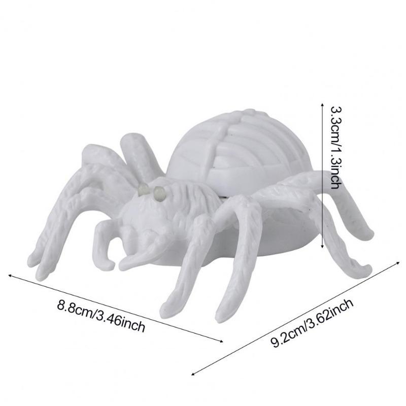 16pcs Halloween Light Up Spider Figurine, Realistic LED Glowing Spider Statue, Indoor & Outdoor Home Party Decorations