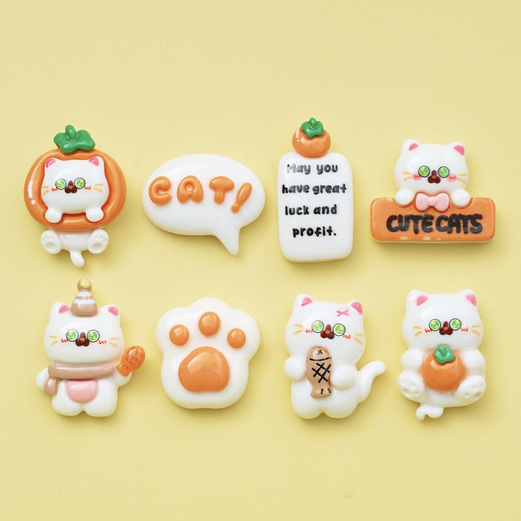 6PCS DIY Refrige Persimmon Kitty Magnets Nordic Personalized Home Decor Whiteboard Po Message Board Home