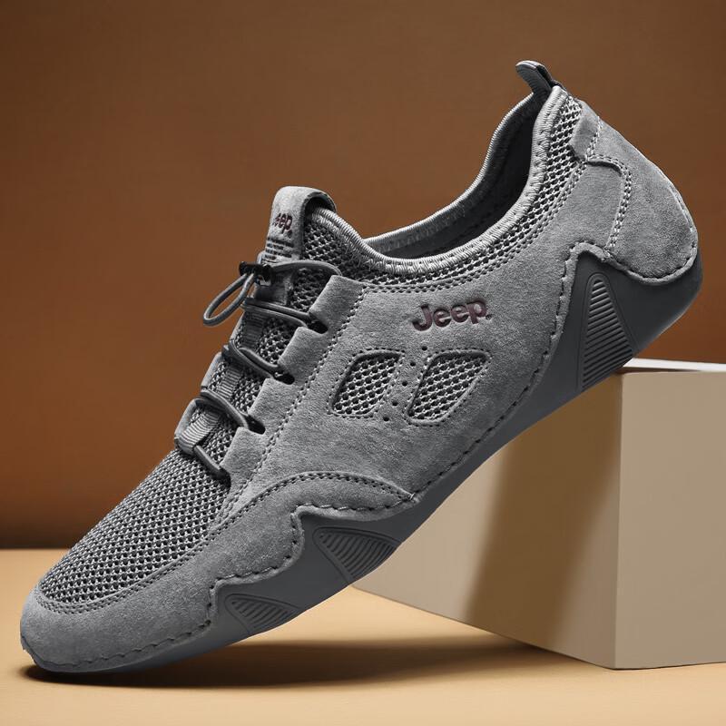 Jeep Men s Breathable Retro Casual Lace-Up Sneakers EU 39