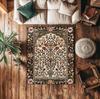 Traditional Style Rug Black Medallion Rug Washable Turkish Distressed Large Rug Rugs for Living Room Bedroom home decoration