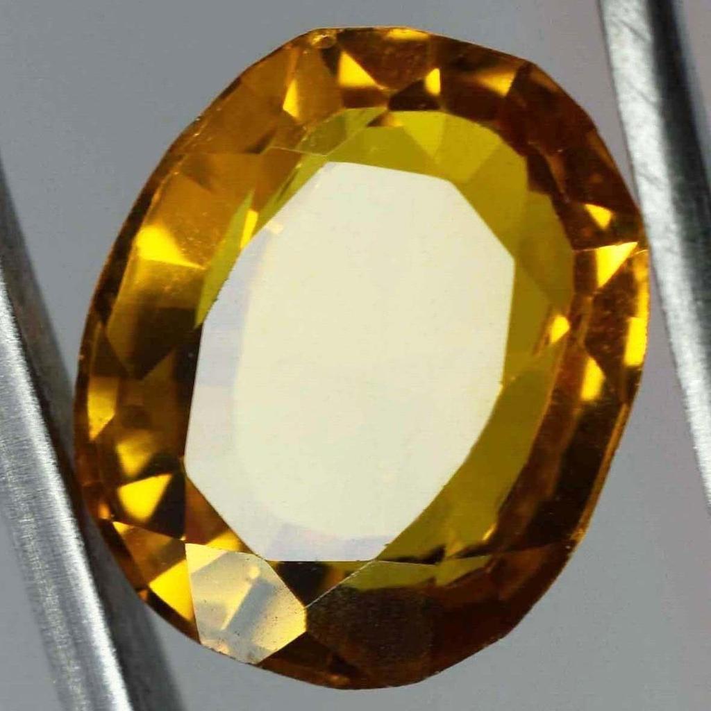 6.60 Ct Natural Unique Yellow Ceylon Sapphire CERTIFIED Oval Cut Loose Gemstone