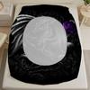 Black Dragon Purple Flower 3D Print Fitted Sheet Set 100% Polyester Mattress Covers Breathable Bedding Set With 2 Pillowcases