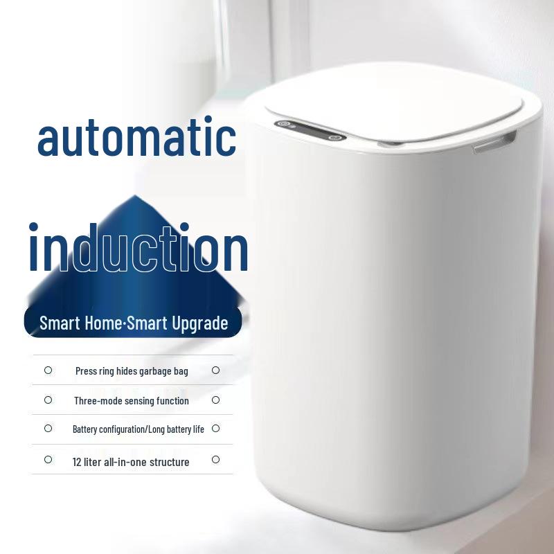 Automatic Sensor Trash Can with Lid - Smart Sorting for Kitchen, Bathroom, and Living Room