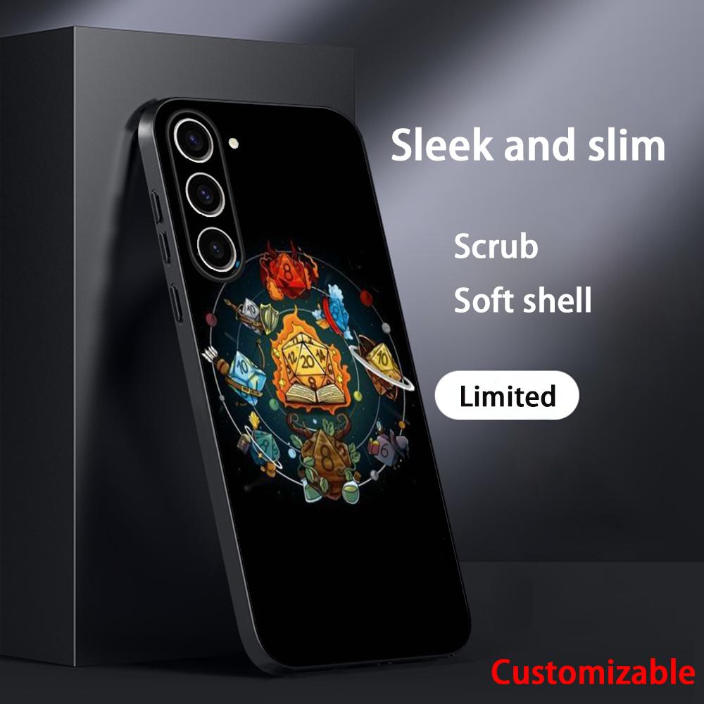Dungeons Dragons dnd cool game Phone Case For Samsung Galaxy S26 S25 S24 S23 S22 S21 Plus Ultra Note20 Soft Black