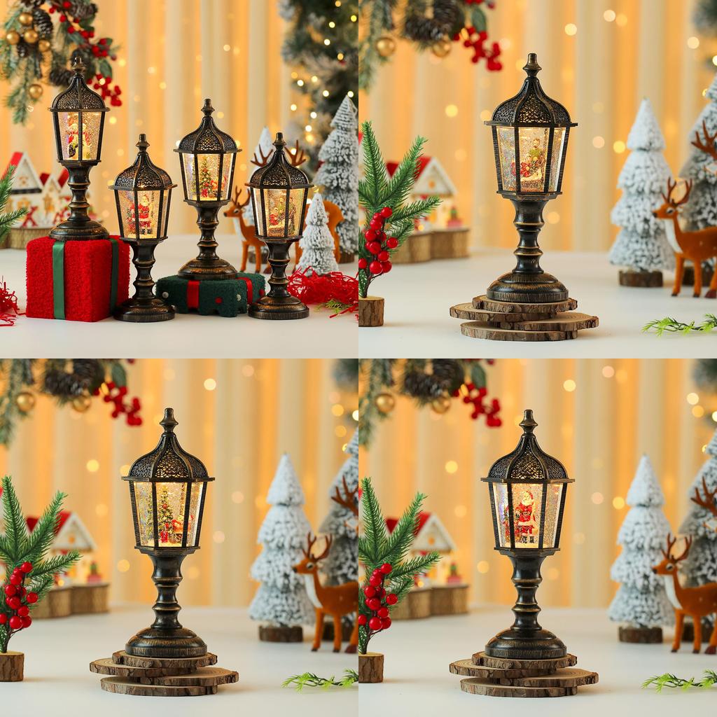 Christmas Tree Resin Waterilluminated Figurine With Music And Snowfall For Festive Display