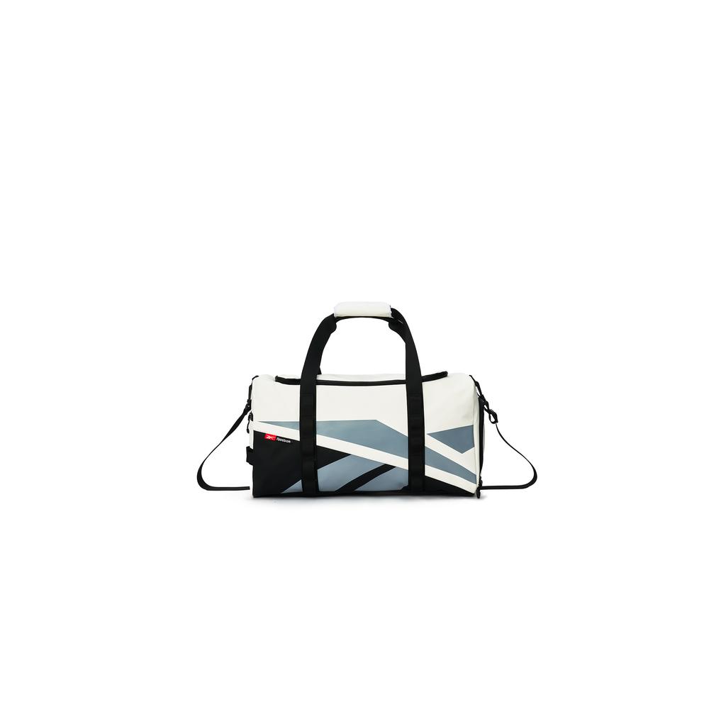 New Reebok Artificial Leather Handbag, Crossbody Bag, Travel Bag, Gym Bag Medium Size Unisex White/black/grey green RB250006M