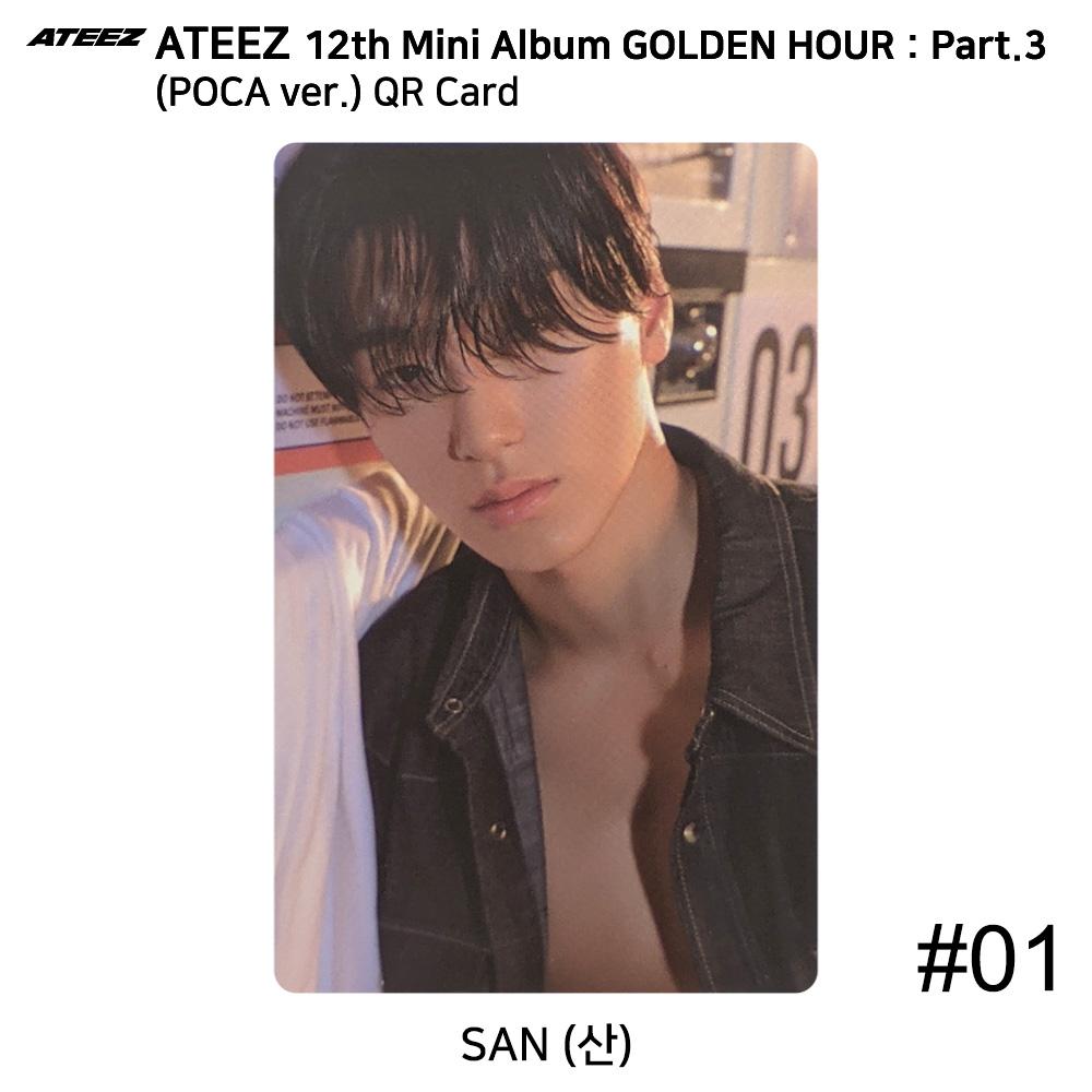 

ATEEZ 12-й мини-альбом Golden Hour Part.3 версия POCA. Официальная фотокарточка QR-карта San - QR #1