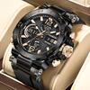 Fashion Business LED Backlight Alarm Quartz Chronograph Clock Male Waterproof Luminous Diving Watch Men Reloj Hombre+Box