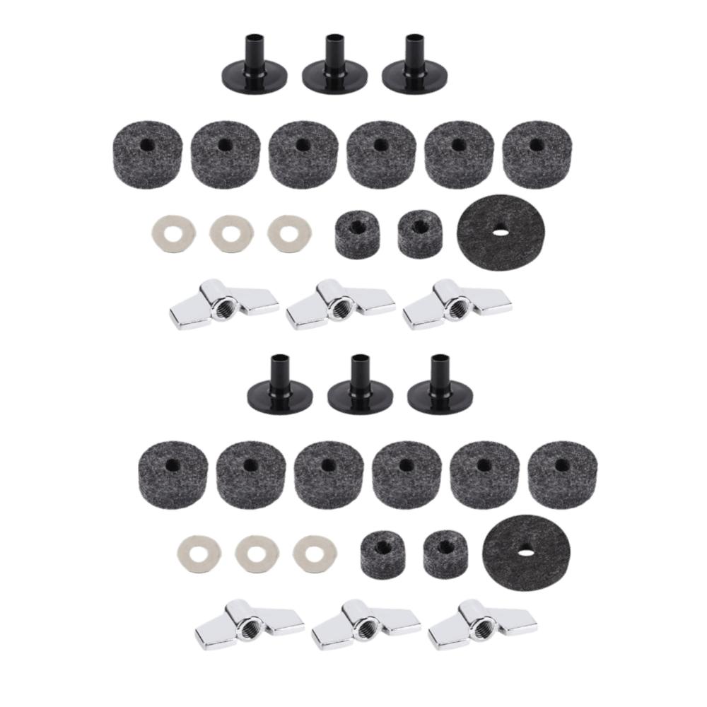 2 Sets Grey+Black+Silver Cymbal Replacement Accessories Cymbal Stand Sleeve For Drum Set
