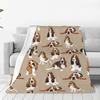 Basset Hound Super Warm Blanket Brown Dog Animal Camping Throw Blanket Winter Colorful Design Flannel Bedspread Sofa Bed Cover