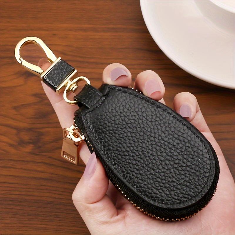 Fashion Faux Leather Key Holder, Large Key Pouch for Men Women, Compact Home Key Storage Bag, Stylish Organizer