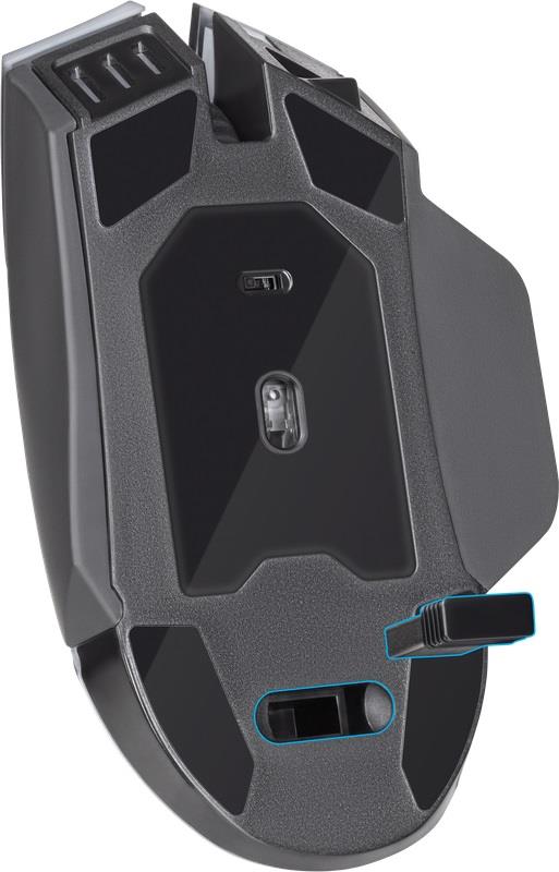 Mysz Bezprzewodowa Defender ONESHOT GM-067 Optyczna 3200dpi Czarna RGB AKUMULATOR 7 Przycisków Gaming