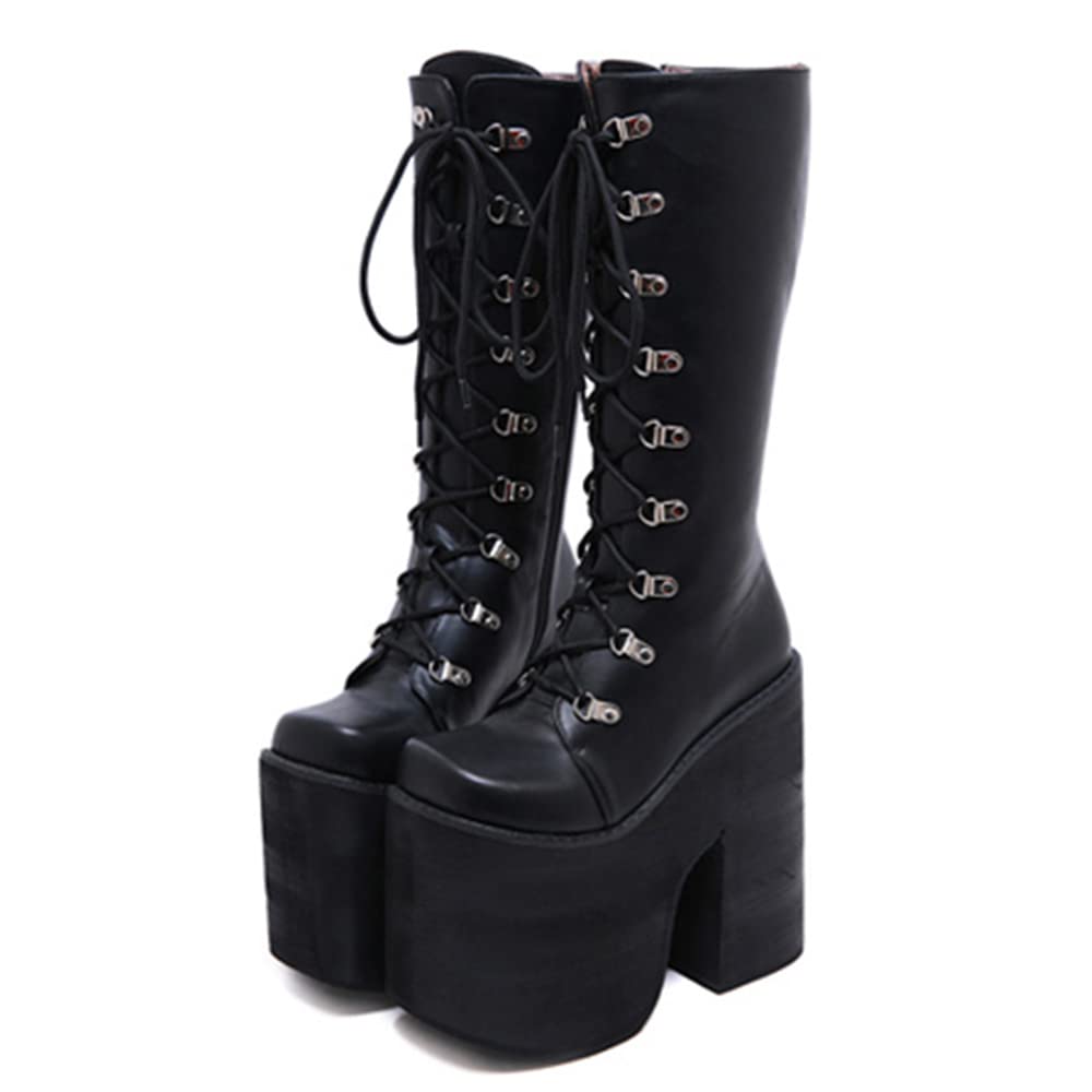Platform 17cm Long Jockey High Side Cold Easy to Walk Cosplay [cnstone] Boots, Heel, Boots, Women's, Leg-Slimming, Boots, Adult, Heel, Lace-Up,